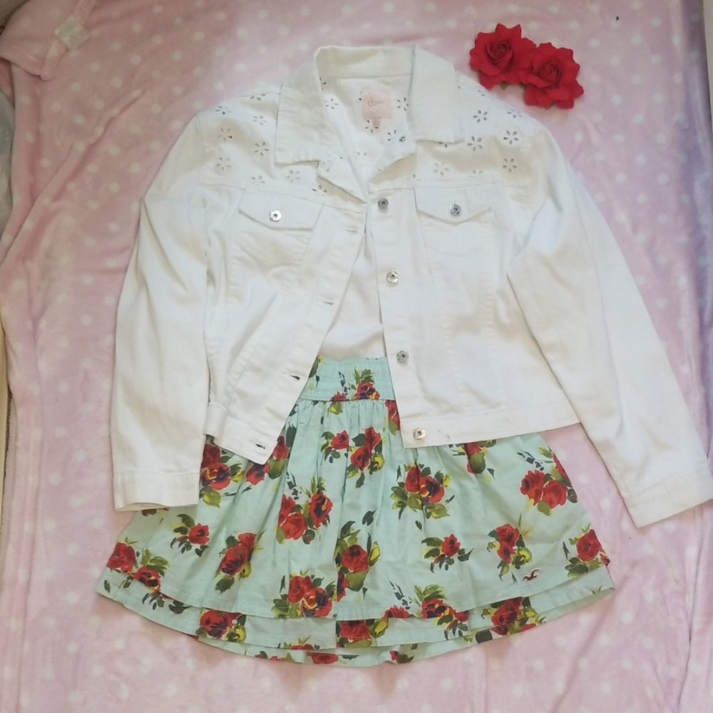 Hollister Co. Ruffle Floral Skirt